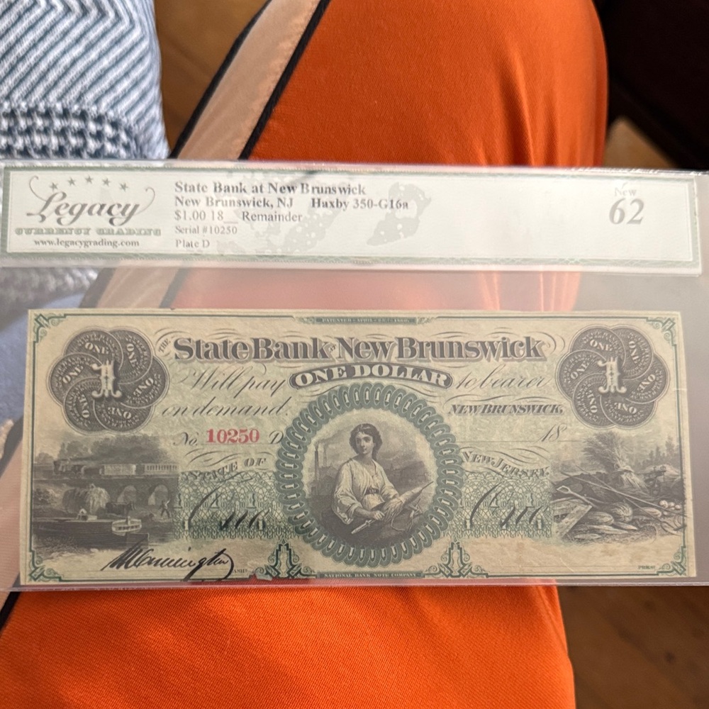 Vintage State Bank of New Brunswick One Dollar Note